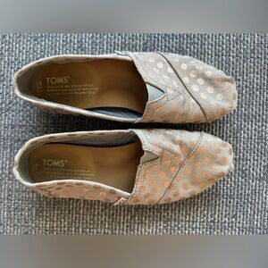 TOMS Gray and Brown Slip-On Shoes